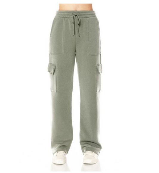 Flared Fleece Cargo Sweats