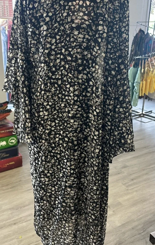 Animal Print Long Kimono Duster