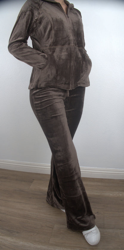 The 90's Velour 2 Piece Flare Track Suit