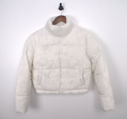 The Snow Queen White High Neck Puffer Jacket