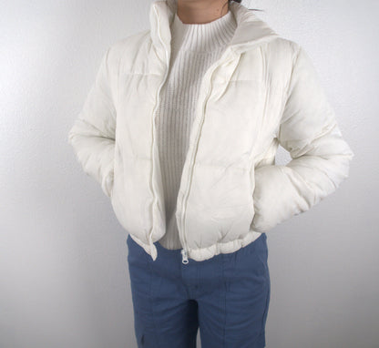 The Snow Queen White High Neck Puffer Jacket