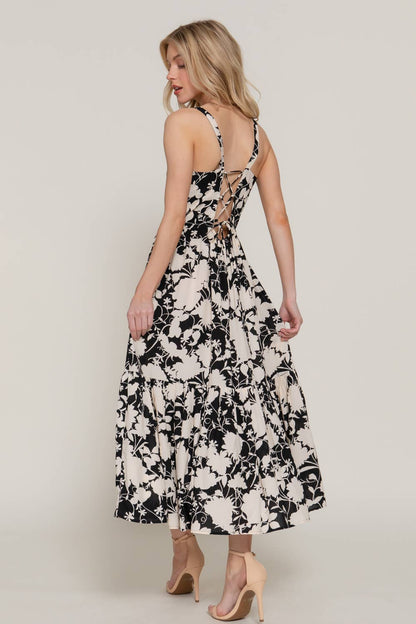 Floral Print Cami Midi Dress