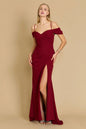 Long Formal Off The Shoulder Wrap Evening Dress
