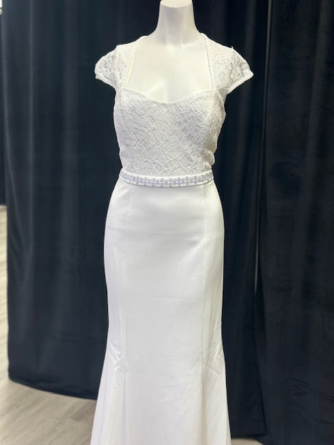 Cap Sleeve Sweetheart Mermaid Style Wedding Dress