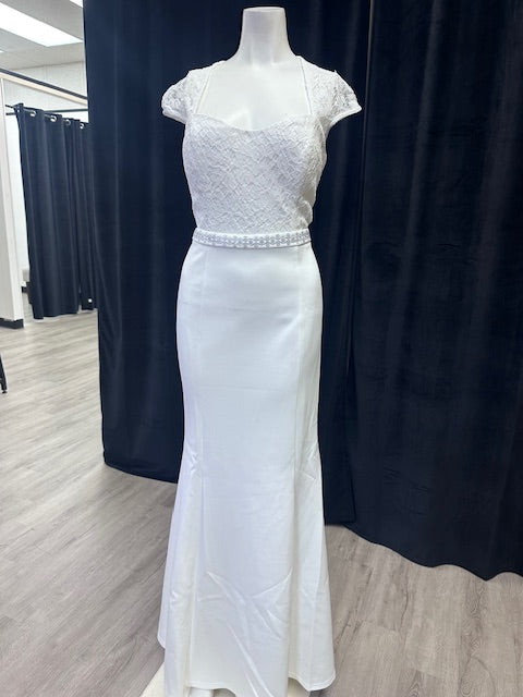Cap Sleeve Sweetheart Mermaid Style Wedding Dress